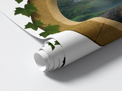 Nálepka na okno s výhledem 130x113 Přírodní oáza