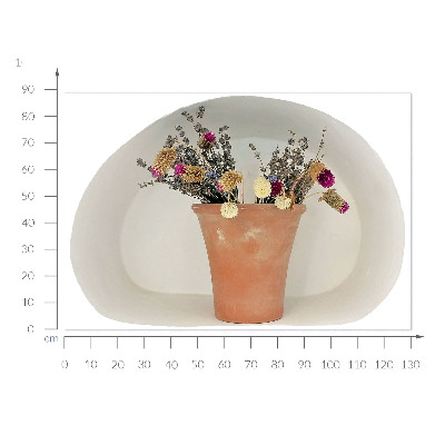 3D samolepka do dětského pokoje 130x88 Sušené květiny