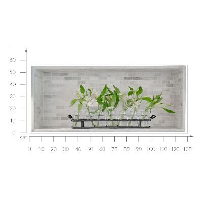 3D samolepka do dětského pokoje 130x56 Květiny ve vázách