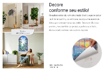 Samolepka díra ve zdi 3D 58x60 Město budoucnosti