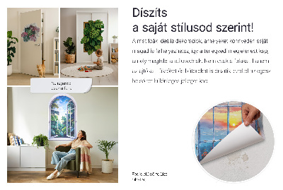 Samolepka díra ve zdi 3D 51x60 Rustikální krajina