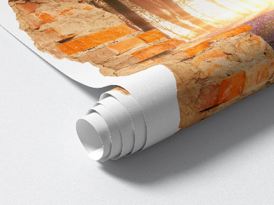 Samolepka díra ve zdi 3D 51x60 Průlom v lese