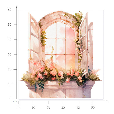 Fototapeta okno 3D 56x60 Romantické okno