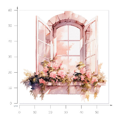 Fototapeta okno 3D 57x60 Rustikální okno