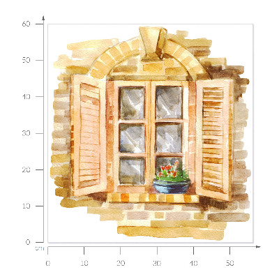 Fototapeta okno 3D 56x60 Idylické okno