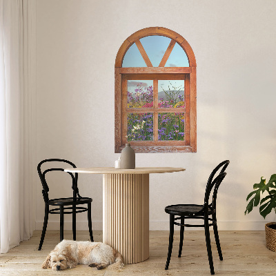 Fototapeta okno 3D 39x60 Květinové okno