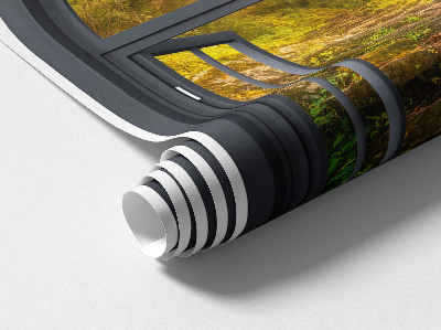 Fototapeta okno 3D 41x60 Lesní okno