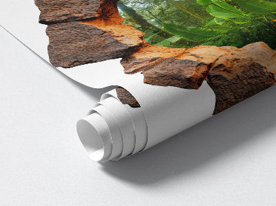 Samolepka díra ve zdi 3D 60x60 Zelený zázrak