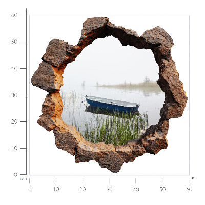 Samolepka díra ve zdi 3D 60x60 Kamenné jezero