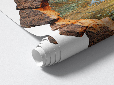 Samolepka díra ve zdi 3D 60x60 Horská túra