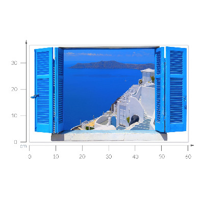 Fototapeta okno 3D 60x36 Středomořská krajina