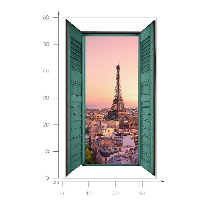 Fototapeta okno 3D 36x60 Městské okno