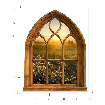 Fototapeta okno 3D 48x60 Okno Krajina