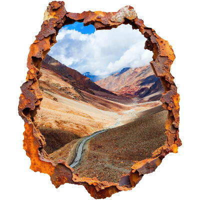 Samolepka díra ve zdi 3D 50x60 Horská krajina