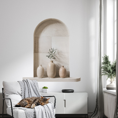 Samolepka na zeď 3D 54x60 Keramické vázy