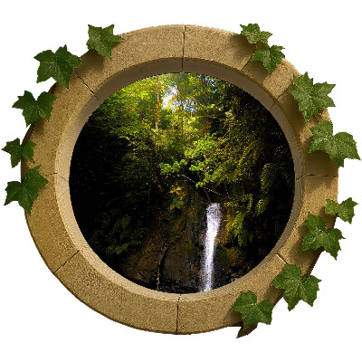 Fototapeta okno 3D 60x52 Zelená krajina