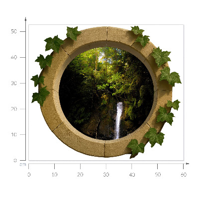 Fototapeta okno 3D 60x52 Zelená krajina
