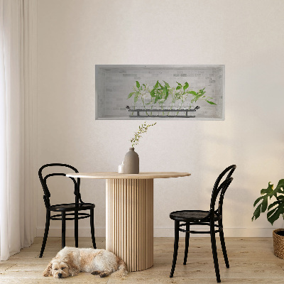Samolepka na zeď 3D 60x26 Květiny ve vázách