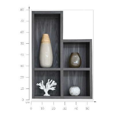 Samolepka na zeď 3D 56x80 Dekorativní police