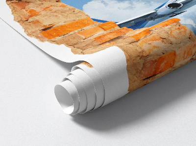 Samolepka díra ve zdi 3D 68x80 Letecký objev