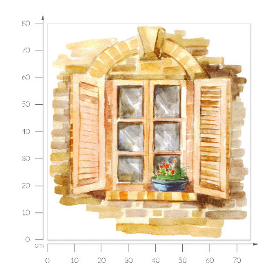 Fototapeta okno 3D 74x80 Idylické okno