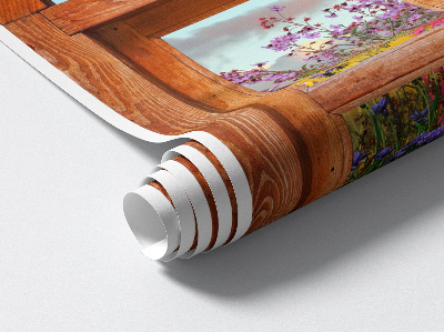 Fototapeta okno 3D 52x80 Květinové okno