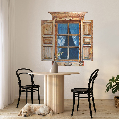 Fototapeta okno 3D 77x80 Rustikální okno