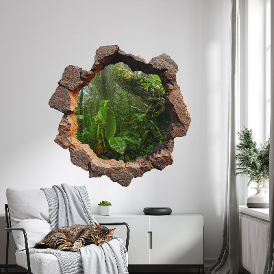 Samolepka díra ve zdi 3D 80x79 Zelený zázrak