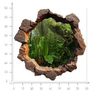 Samolepka díra ve zdi 3D 80x79 Zelený zázrak