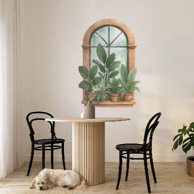 Fototapeta okno 3D 56x80 Oknové rostliny.