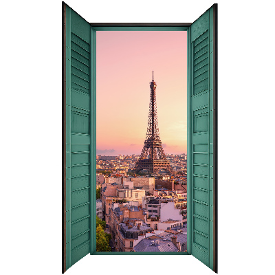 Fototapeta okno 3D 47x80 Městské okno