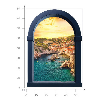 Fototapeta okno 3D 57x80 Středomořský výhled
