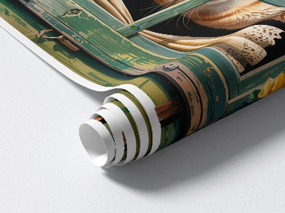 Fototapeta okno 3D 60x80 Kotě v okně