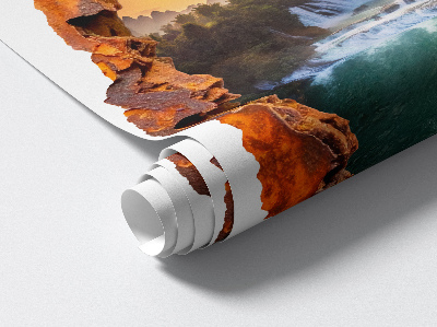 Samolepka díra ve zdi 3D 66x80 Přírodní panorama