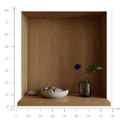 Samolepka na zeď 3D 79x80 Přírodní dekorace