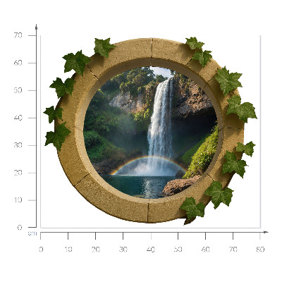 Fototapeta okno 3D 80x70 Přírodní oáza