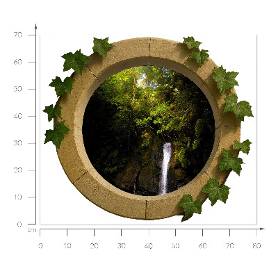 Fototapeta okno 3D 80x70 Zelená krajina