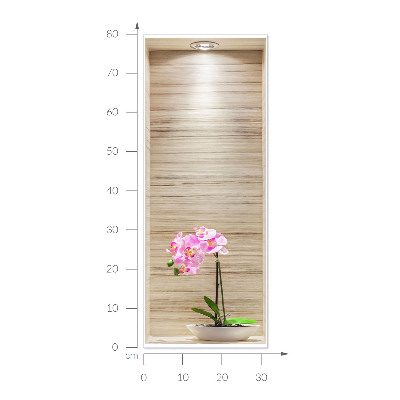 Samolepka na zeď 3D 32x80 Orchidejová elegance