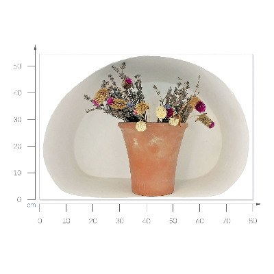 Samolepka na zeď 3D 80x54 Sušené květiny