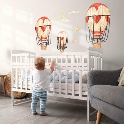 Samolepka 130x214 Boho balónky a hvězdy ve stylu akvarelu