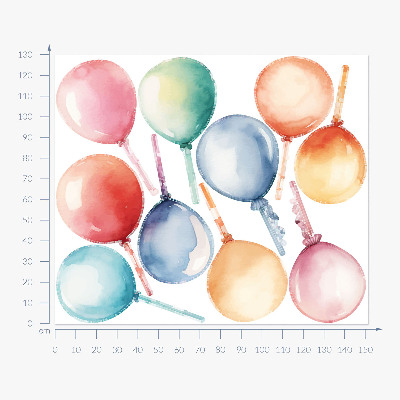 Samolepka 130x151 Pastelové balónky v barevné harmonii