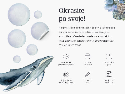 Samolepka 60x77 Zvířata ve stylu kreslené víly