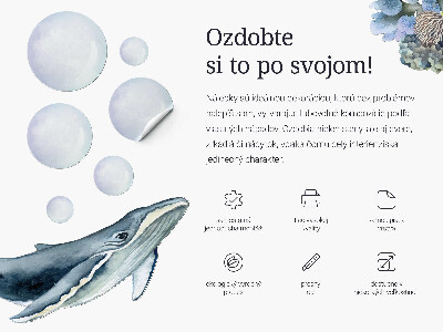 Samolepka 60x77 Zvířata ve stylu kreslené víly