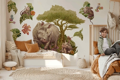 Samolepka 60x93 Divoké safari v pastelovém provedení