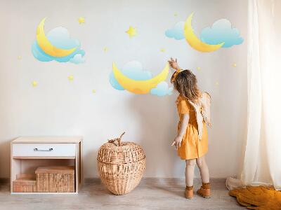Samolepka 60x107 Noční obloha s jemným měsícem a hvězdami