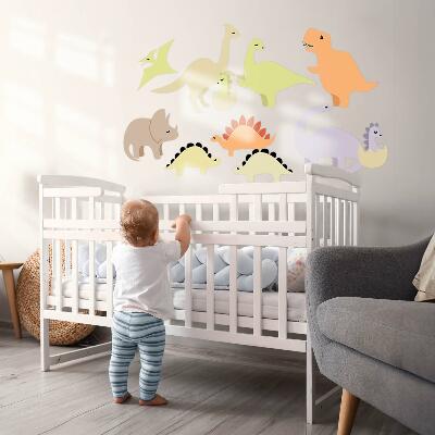 Nálepka 60x108 Rozkošní pasteloví dinosauři