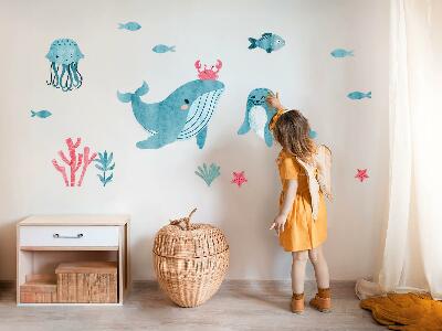 Nálepka 60x84 Mořský ráj ve stylu akvarelu