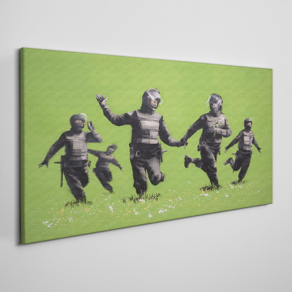 Obraz na plátně Pořádková policie na Banksy Field