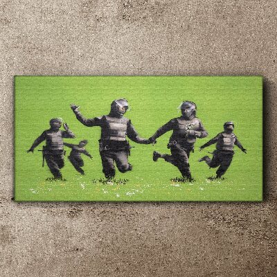 Obraz na plátně Pořádková policie na Banksy Field
