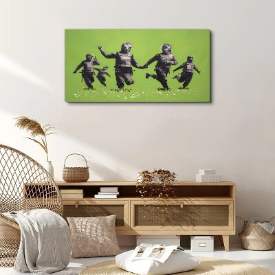 Obraz na plátně Pořádková policie na Banksy Field